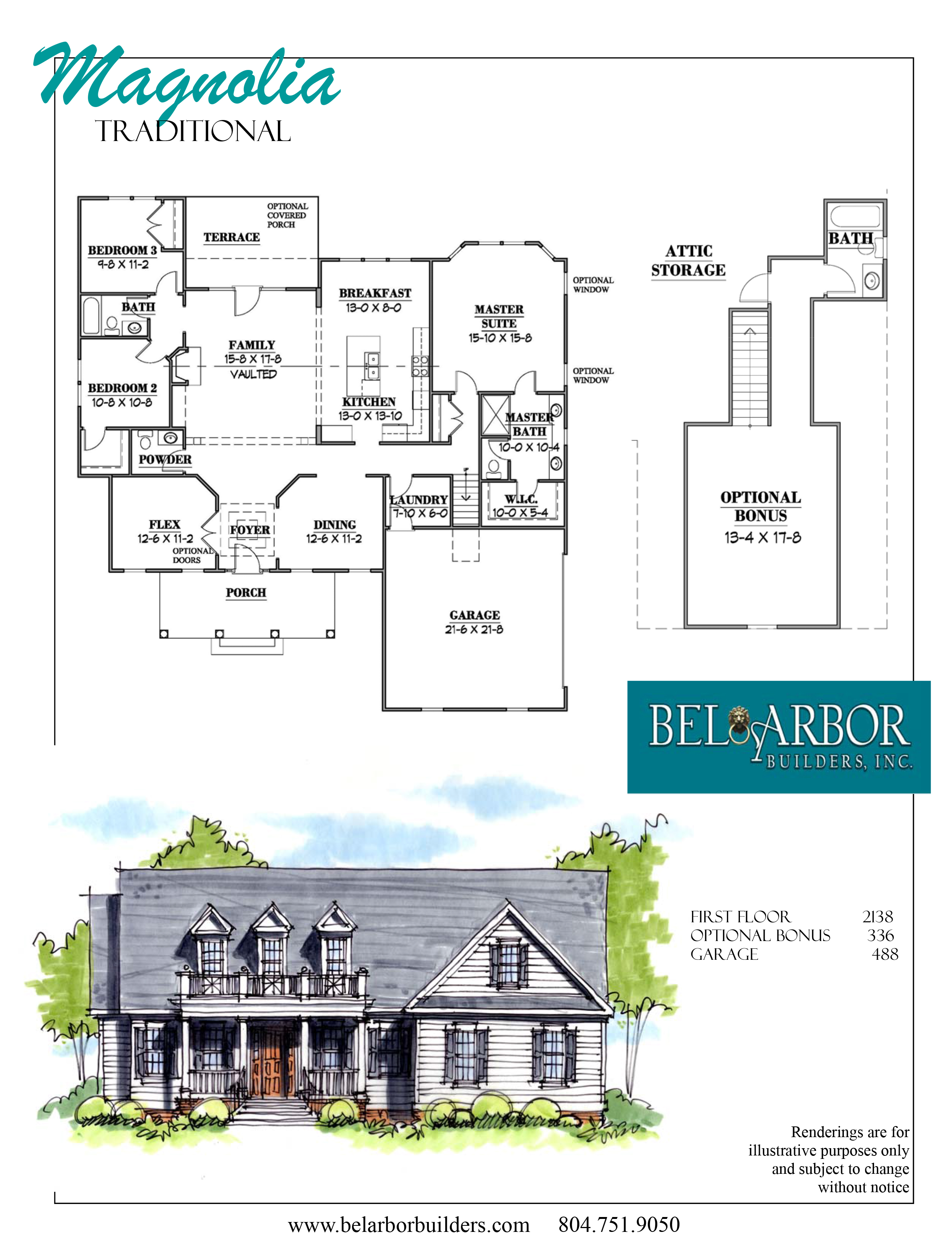 Magnolia Traditional Floorplan Bel Arbor Builders Hallsley Magnolia Traditional Floorplan Bel Arbor Builders Hallsley