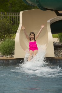 Girl On Waterslide