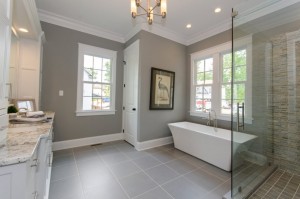Southern Living Home Master Bathroom in Hallsley