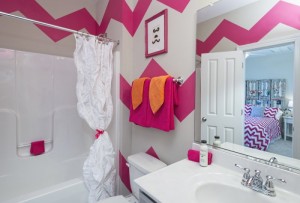 Pink Zig Zag Bathroom