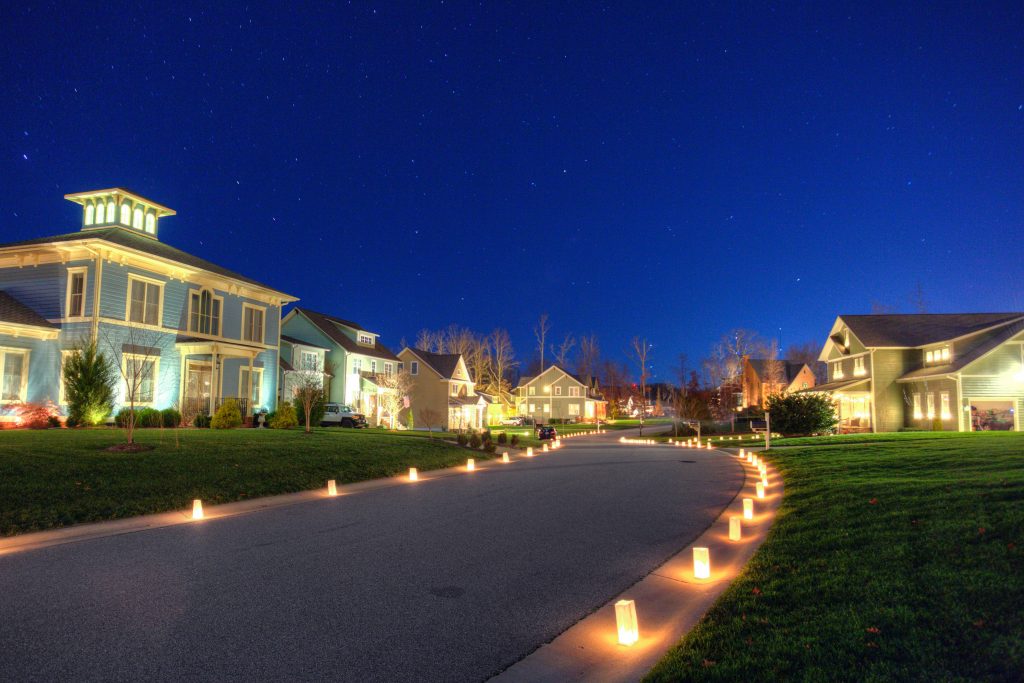 Hallsley Street at night
